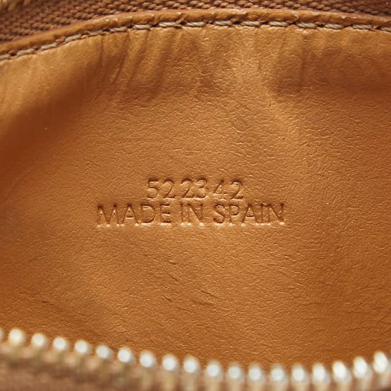 Loewe Anagram Coin Case Card Camel Beige Leather