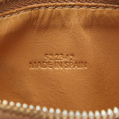 Loewe Anagram Coin Case Card Camel Beige Leather