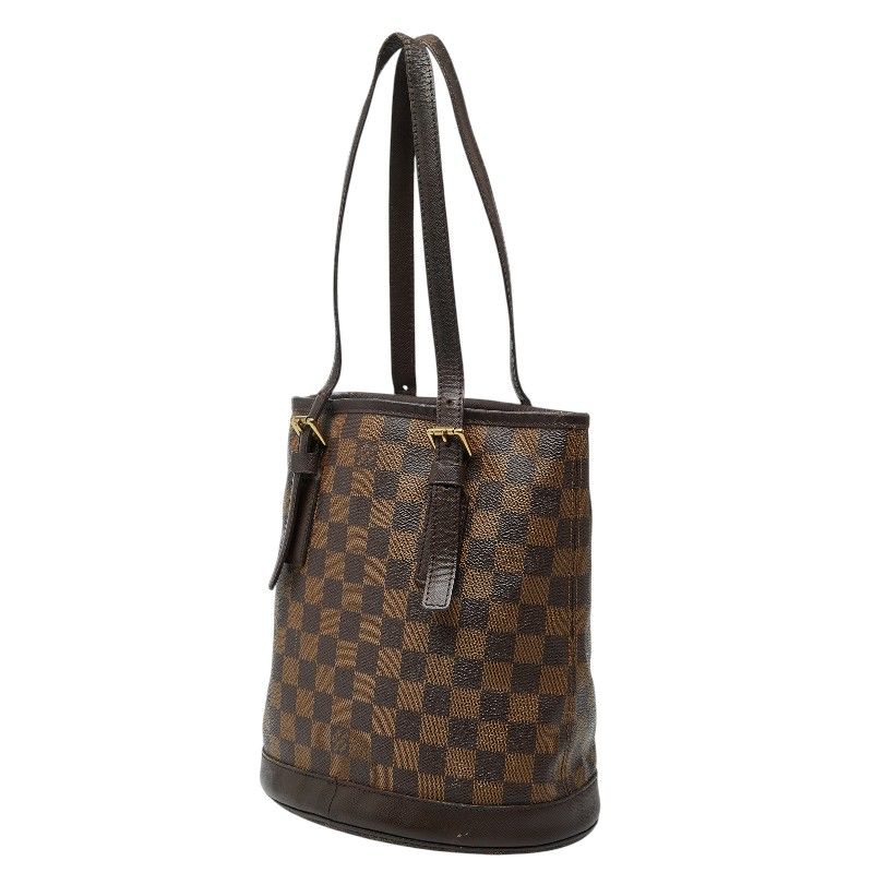 Louis Vuitton Damier Marais Tote Shoulder Bag Bucket Brown Leather
