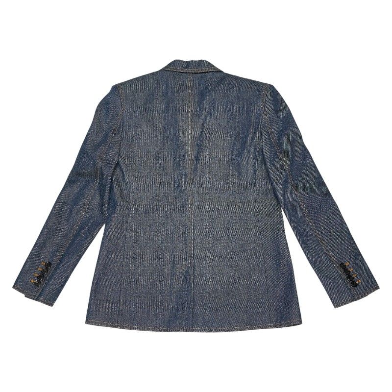 Saint Laurent Denim Jacket Pants Set Blue Black