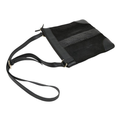 Guccissima Black Leather Suede Shoulder Bag