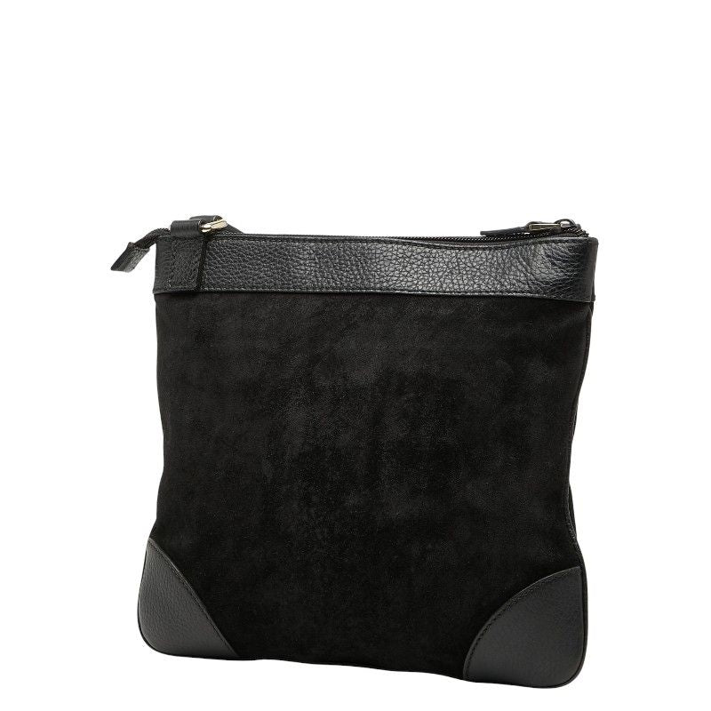 Guccissima Black Leather Suede Shoulder Bag