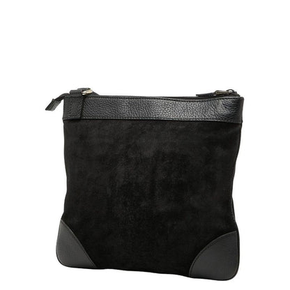 Guccissima Black Leather Suede Shoulder Bag