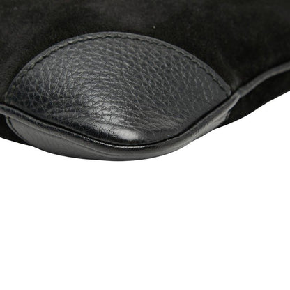 Guccissima Black Leather Suede Shoulder Bag