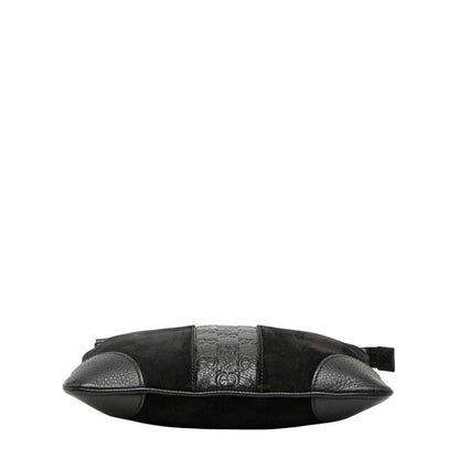 Guccissima Black Leather Suede Shoulder Bag