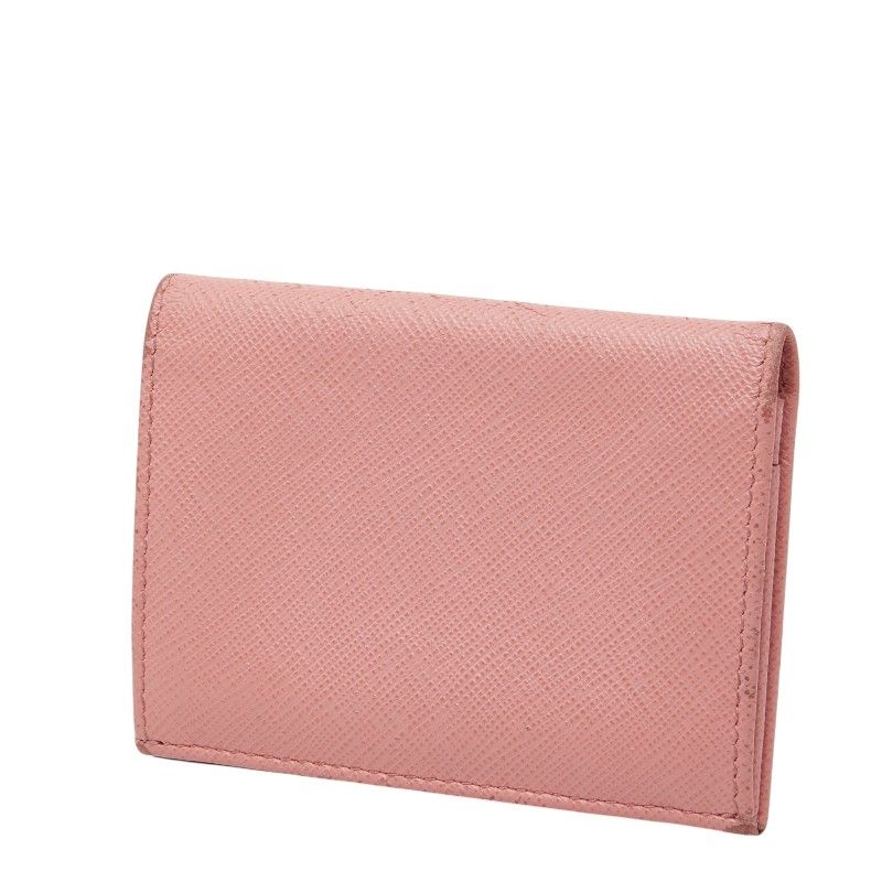 Prada Card Case Pink Saffiano Leather