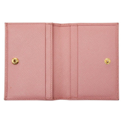 Prada Card Case Pink Saffiano Leather