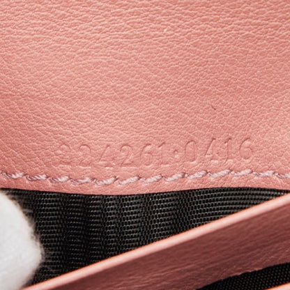 Gucci GG Canvas Card Case Beige Pink