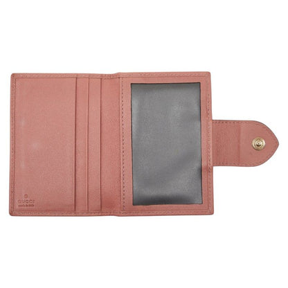 Gucci GG Canvas Card Case Beige Pink