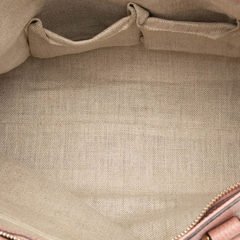 Gucci 2-Way Shoulder Bag Pink Leather