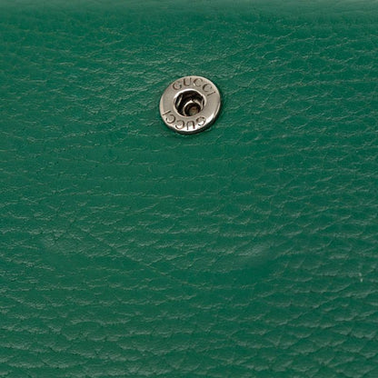 Gucci Dionysus Chain Wallet Shoulder Bag Clutch Green Leather