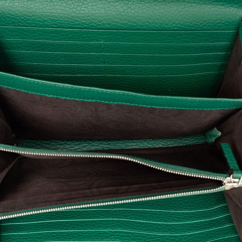 Gucci Dionysus Chain Wallet Shoulder Bag Clutch Green Leather