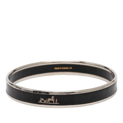 Hermes Enamel PM Silver Black Metal Silver - Black