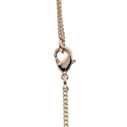 Chanel CC Logo Bambi Motif Gold Plated Faux Pearl Necklace