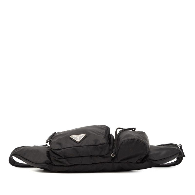 Prada Waist Bag Black Tessuto