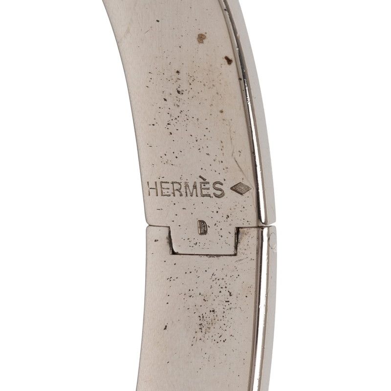 Hermes Click PM Silver Black Metal Enamel Silver - Black
