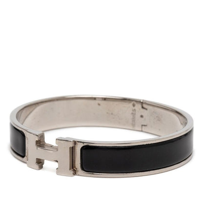 Hermes Click PM Silver Black Metal Enamel Silver - Black
