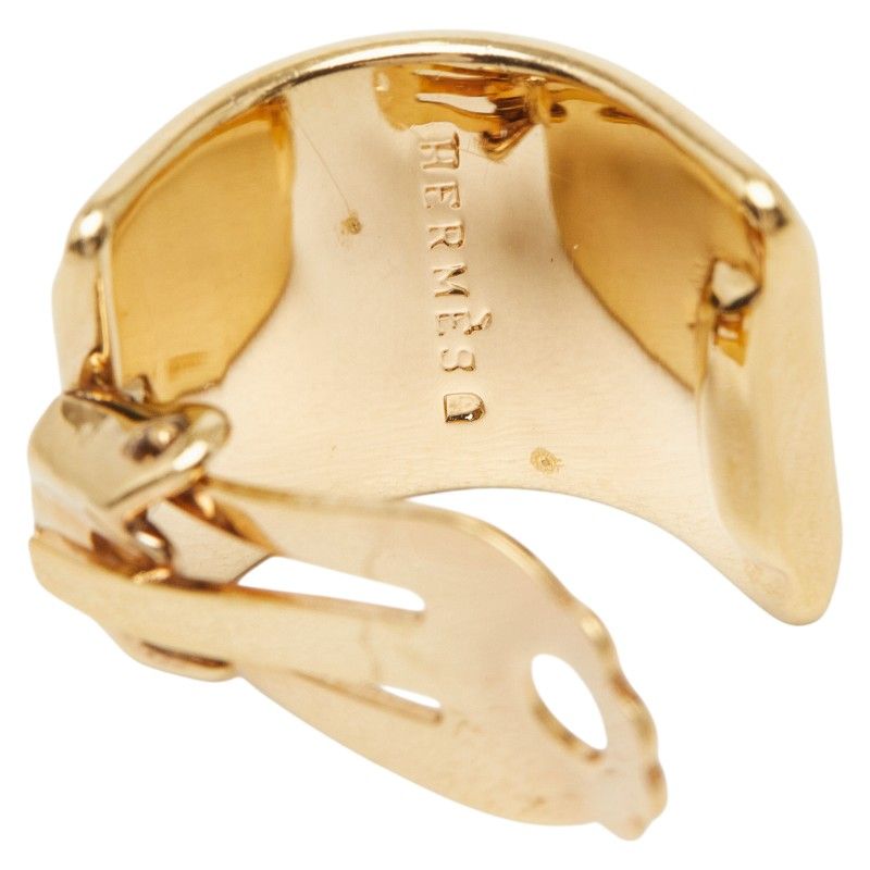 Hermes Enamel Gold Multicolor Plated Ring