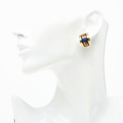 Hermes Enamel Gold Multicolor Plated Ring