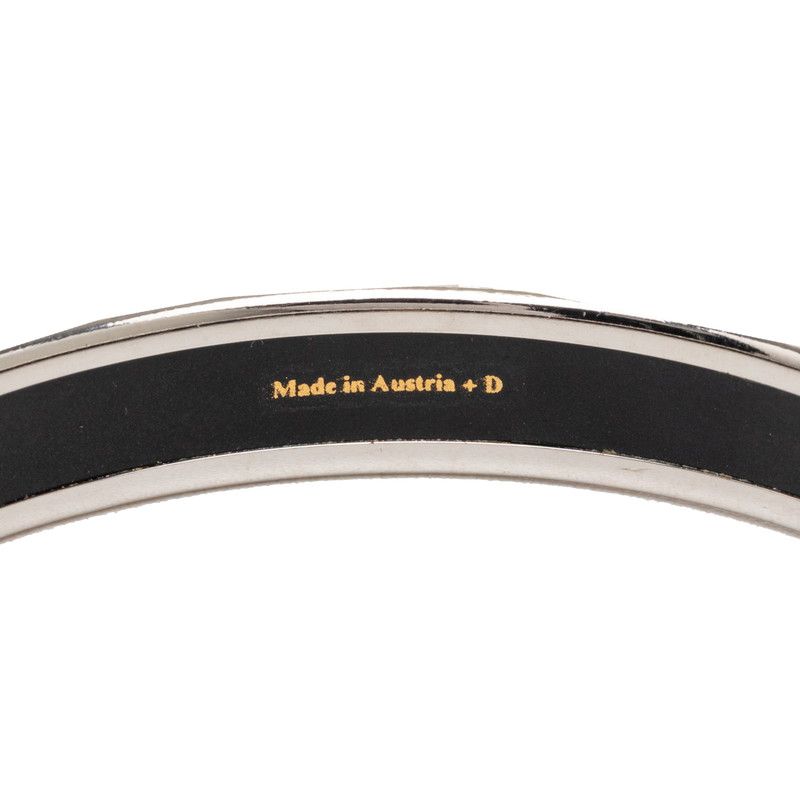 Hermes Enamel PM Silver Black Plated Silver - Black