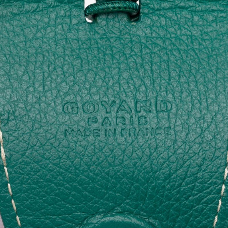 Goyard Black Universal Bag Clip Bag Charm Green Leather