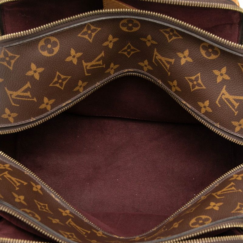 Louis Vuitton Monogram Male MM Brown Leather Handbag