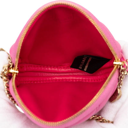 Bvlgari Serpenti Cabochon Mini Pochette Crossbody Chain Shoulder Bag Pink