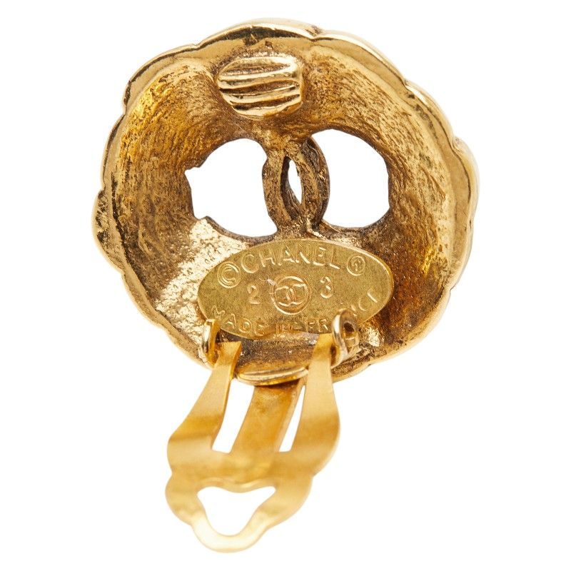 Chanel CC Logo Vintage Gold Plated Ring