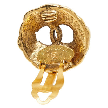 Chanel CC Logo Vintage Gold Plated Ring