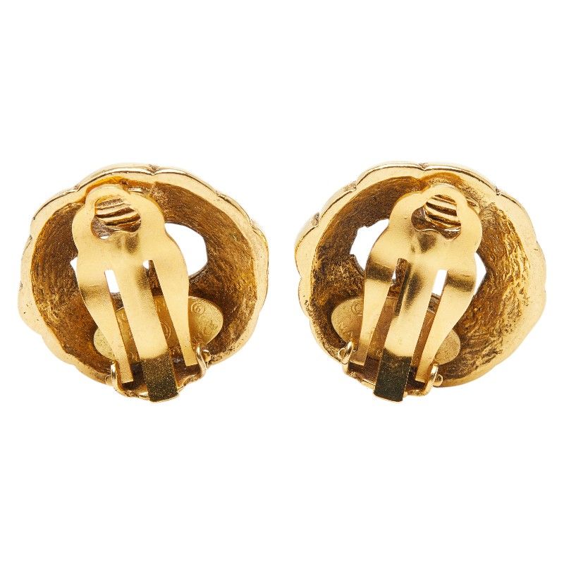 Chanel CC Logo Vintage Gold Plated Ring