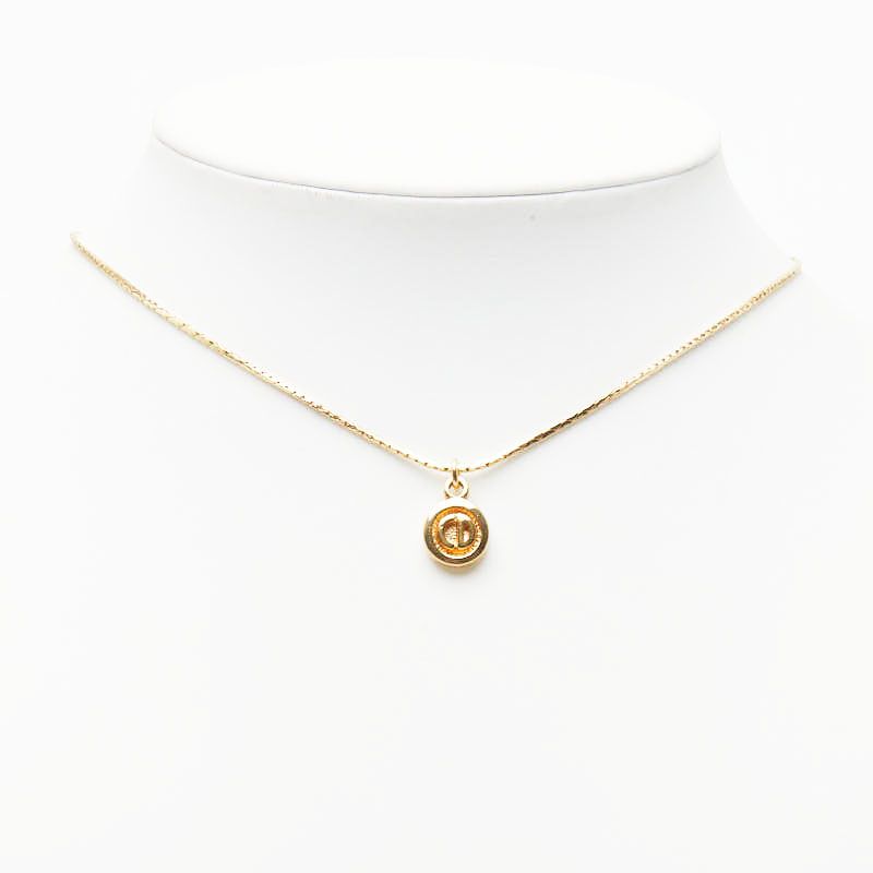 Dior CD Logo Gold Plated Necklace