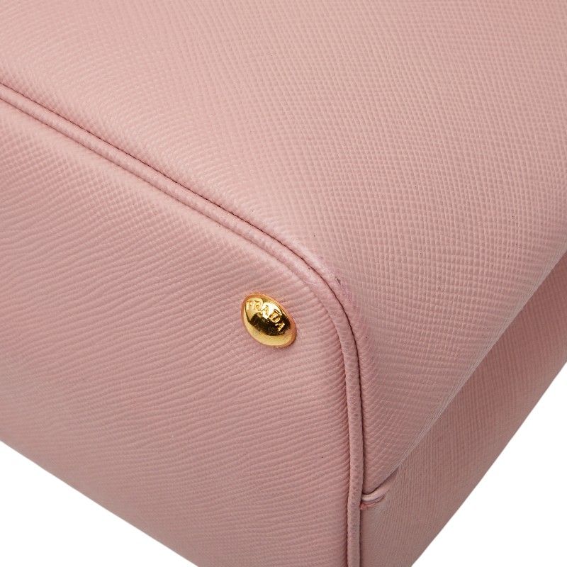 Prada de Ble 2-Way Shoulder Bag Pink Safia Leather