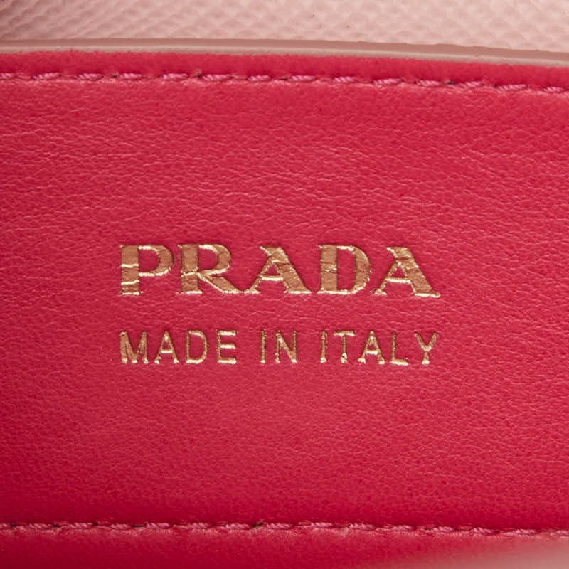 Prada de Ble 2-Way Shoulder Bag Pink Safia Leather