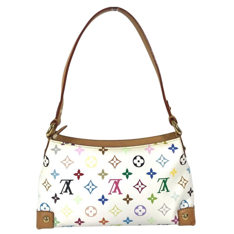 Louis Vuitton Shoulder Bag Eliza Monogram Multicolor Canvas Bronze White Eliza