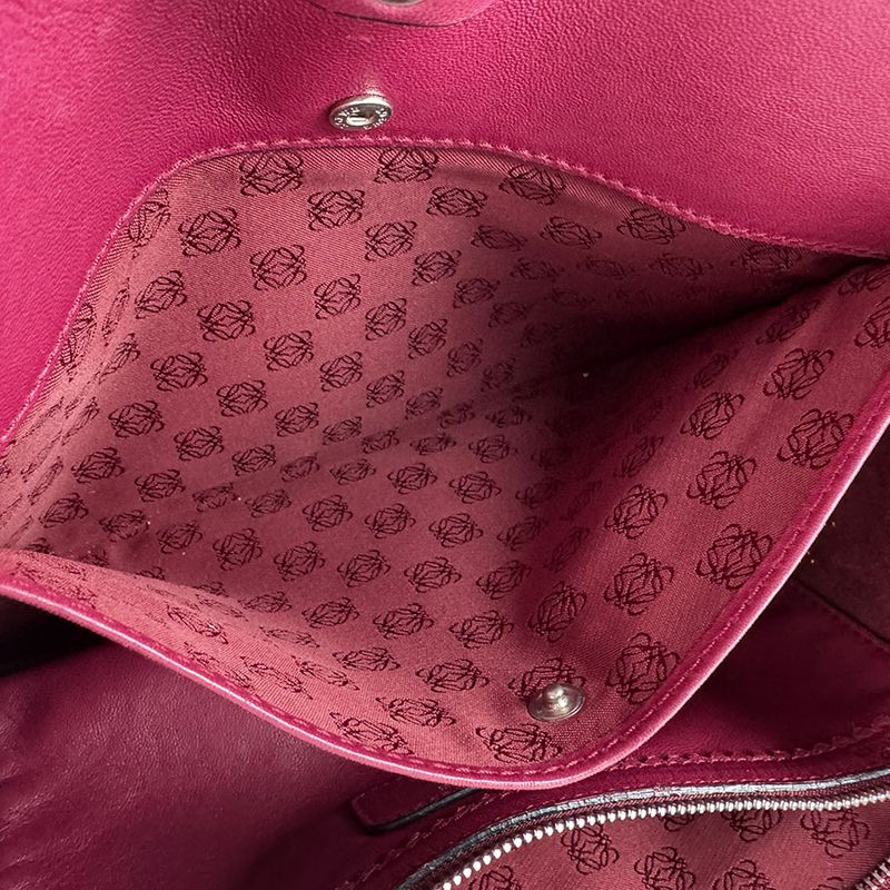 Loewe Handbag Leather Red Wine Red