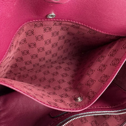Loewe Handbag Leather Red Wine Red