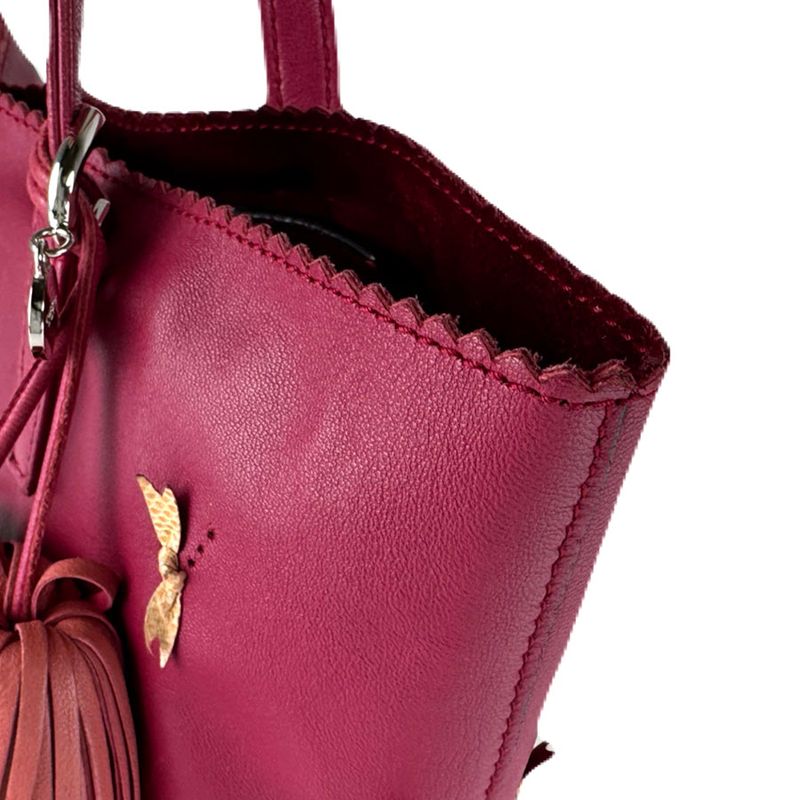 Loewe Handbag Leather Red Wine Red
