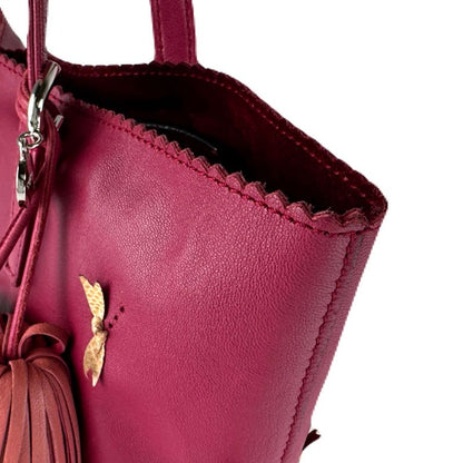 Loewe Handbag Leather Red Wine Red