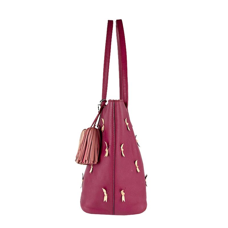 Loewe Handbag Leather Red Wine Red