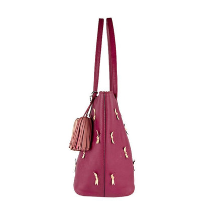 Loewe Handbag Leather Red Wine Red