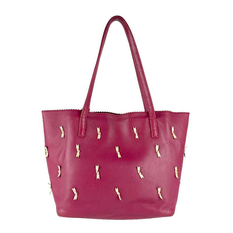 Loewe Handbag Leather Red Wine Red