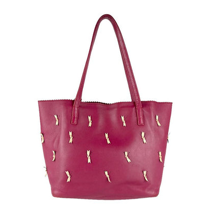 Loewe Handbag Leather Red Wine Red