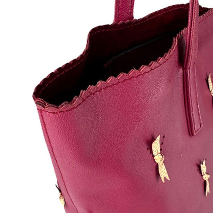 Loewe Handbag Leather Red Wine Red