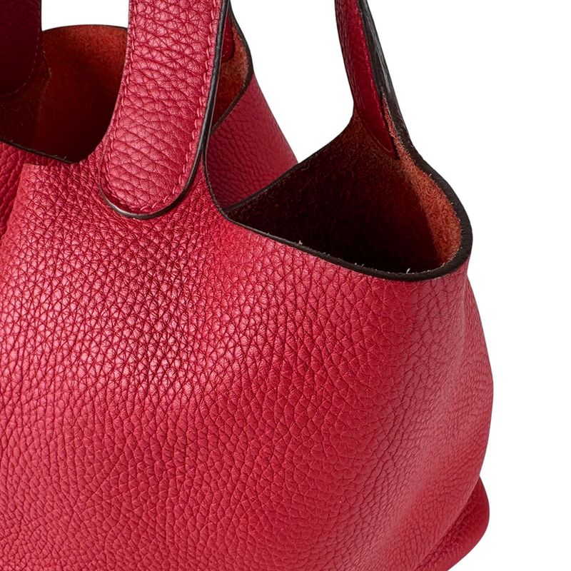Hermes Handbag Picotin Lock PM 22 Rouge Kazak