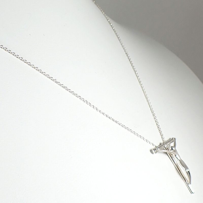 Tiffany & Co 925 Rosary Pendant Necklace