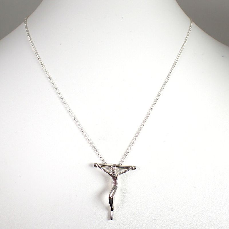 Tiffany & Co 925 Rosary Pendant Necklace