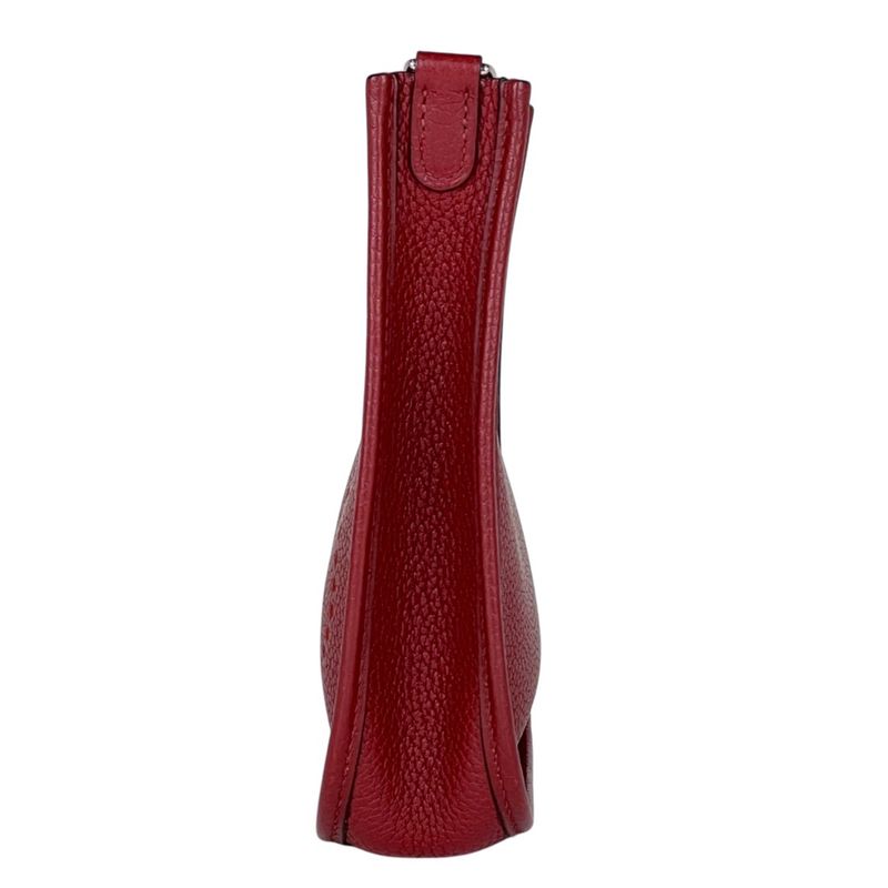 Hermes Evelyne TPM Amazon Pochette Mini Perforated Shoulder Bag Taurillon Clemence Rouge Ash