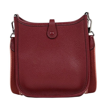 Hermes Evelyne TPM Amazon Pochette Mini Perforated Shoulder Bag Taurillon Clemence Rouge Ash