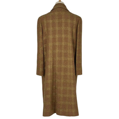 Chanel CC Logo Button Tweed Coat Long Wool Acrylic
