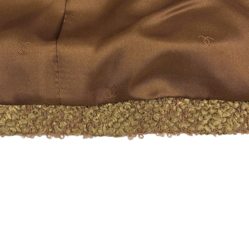Chanel CC Logo Button Tweed Coat Long Wool Acrylic